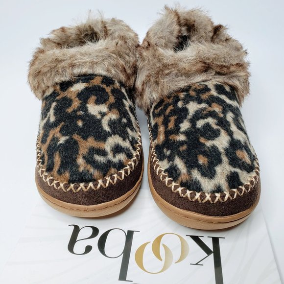 Kooba Shoes Kooba Leopard Pattern Faux Fur House Slippers New Poshmark